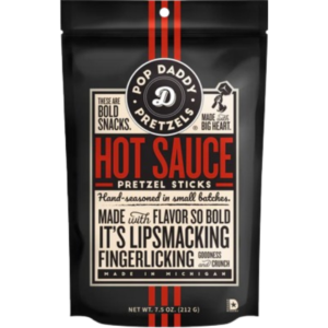 Pop Daddy Hot Sauce Pretzels 12x7.5oz (Best Before July 13 2026)