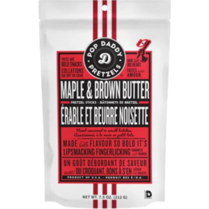 Pop Daddy Maple & Brown Butter Pretzels 12x7.5oz (Best Before June 01 2026)