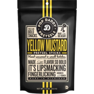Pop Daddy Yellow Mustard Pretzels 12x7.5oz