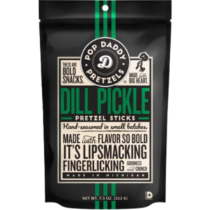 Pop Daddy Dill Pickle Pretzels 12x7.5oz (Best Before August 2026)