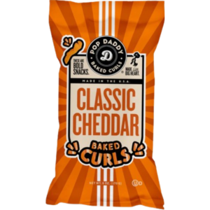 Pop Daddy Classic Cheddar Baked Curls 12x6oz (Best Before July 2026)