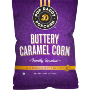 Pop Daddy Buttery Caramel Popcorn 12x8oz (Best Before July 2026)