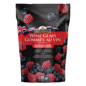 Waterbridge Wine Gums Red and Black Berries British Peg Bag 15x175g