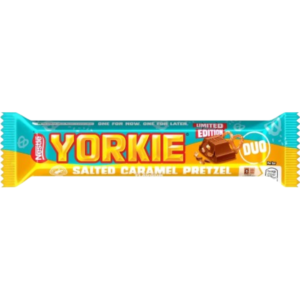 Nestle Yorkie Salted Caramel Pretzel Milk Chocolate Duo Bar British 24x66g
