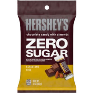 Hershey Milk Chocolate With Almond Zero Sugar Peg Bag 12x3oz