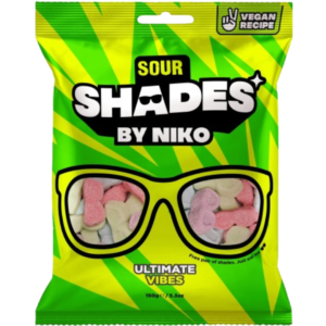 Shades By Niko Vegan Sour Ultimate Vibes British Peg Bag 18x 150g