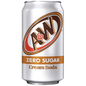 A&W Zero Sugar Cream Soda 12x355ml (Best Before October 07 2026)
