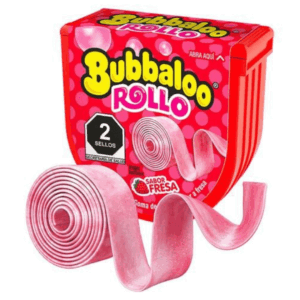 Adams Bubbaloo Rollo Fresa (Strawberry) Mexican 6