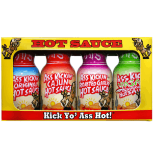 Ass Kickin' Hot Sauce Mini Bottle Kick Yo' Ass Hot Four Pack
