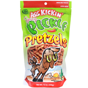 Ass Kickin' Pretzels Spicy Pickle 12oz (Best Before August 21 2026)