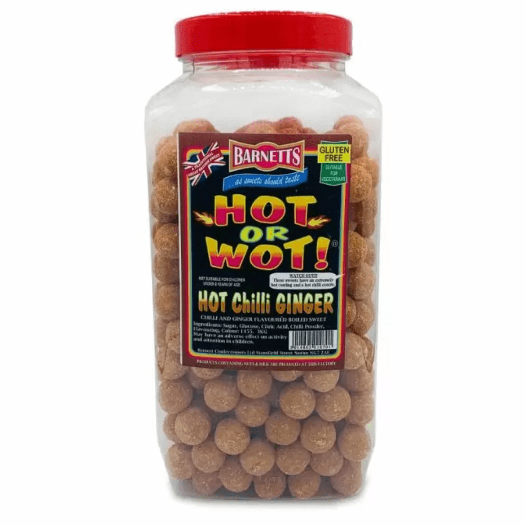 Barnetts Hot Or Wot Hot Chilli Ginger Jar 3kg - Pacific Candy West
