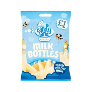 Barratt Candy Land Milk Bottles Price Marked British Peg Bag 12x150g