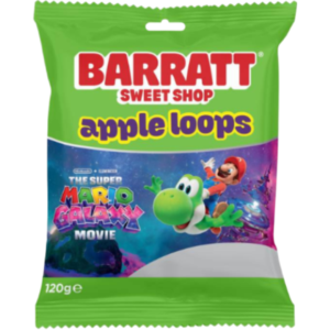 Barratt Super Mario Galaxy Movie Apple Loops British 12x120g