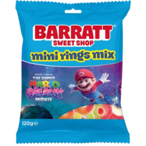 Barratt Super Mario Galaxy Movie Mini Rings Mix British 12x120g
