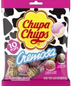 Chupa Chups Cremosa Ten Pieces Peg Bag 8x4.2oz