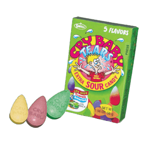 Concord Cry Baby Tears Extra Sour Candy Five Flavours 24x1.98oz