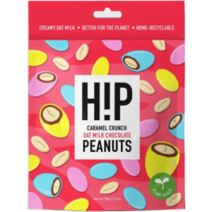 HIP Caramel Crunch Oat Milk Chocolate Peanuts Vegan British 8x90g