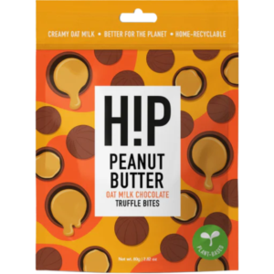 HIP Peanut Butter Oat Milk Chocolate Truffle Bites Vegan British 8x80g
