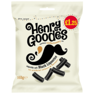 Henry Goodes Black Licorice Price Marked British 12x140g