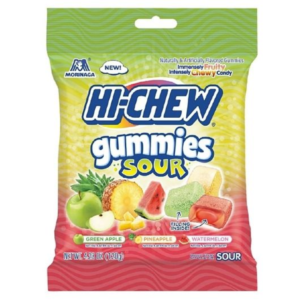 Hi-Chew Sour Gummies Peg Bag 9x4.23oz