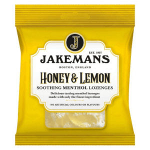 Jakemans Honey and Lemon Soothing Menthol Lozenges British 12x73g