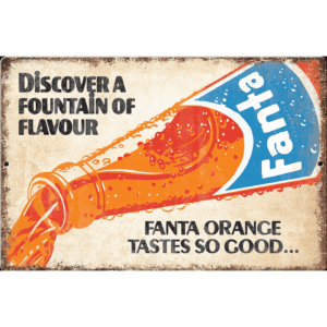 Metal Sign Discover Fanta 11.75"x7.75"