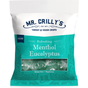 Mr. Crilly's Throat and Cough Drops Menthol Eucalyptus British 18x90g