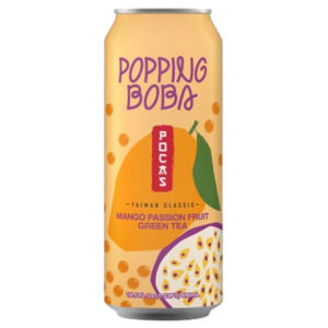 Pocas Popping Boba Mango Passion Fruit Green Tea 24x16.5oz