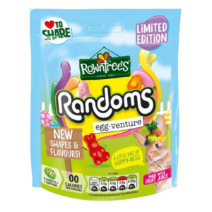 Rowntrees Randoms Egg Venture Spring Pouch British 9x130g (Best Before July 2026)