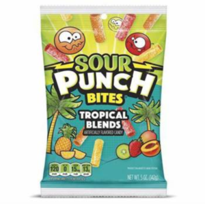 Sour Punch Bites Tropical Blends Peg Bag 12x5oz
