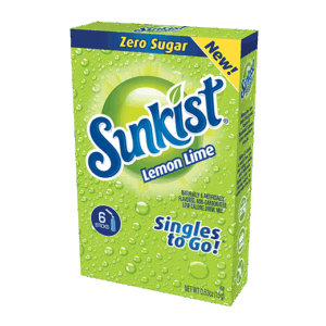 Sunkist Singles To Go Lemon Lime Zero Sugar 12x6