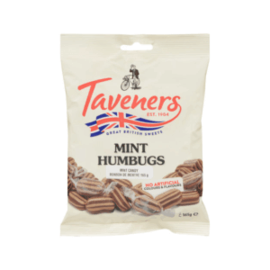 Taveners Mint Humbugs British Peg Bag 12x165g