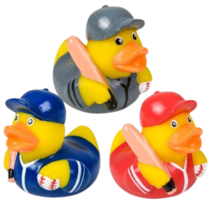 RIN Baseball Rubber Duckies 2" 12