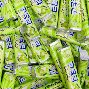 PEZ Bulk Wrapped Refill Sour Green Apple Candy 10lb
