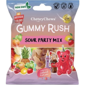 Gummy Rush Gummy Sour Party Mix Peg Bag 12x80g