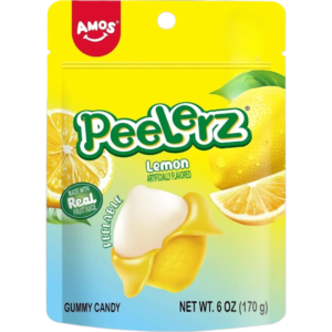 Amos Peelerz Gummy Lemon Peg Bag 12x6oz