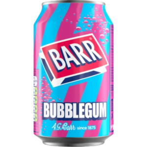 Barr Bubblegum Soda British 24x330ml (Best Before April 2027)