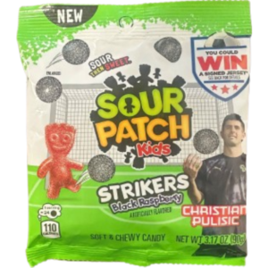 Sour Patch Kids Strikers Black Raspberry Peg Bag 12x3.17oz