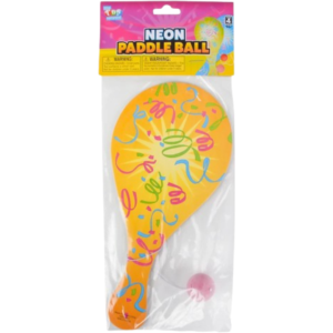 RIN Neon Paddle Ball Game Peg Bag 9" 12