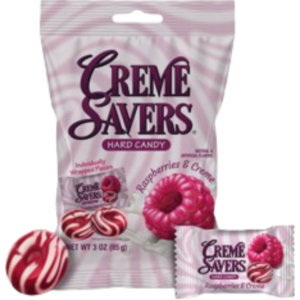 Creme Savers Raspberries & Creme Peg Bag 12x3oz