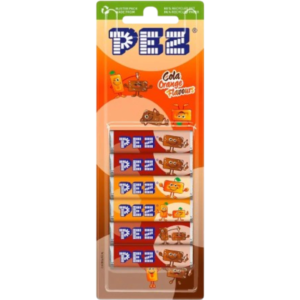 PEZ Refill Eight Pack Cola & Orange British 18x51g
