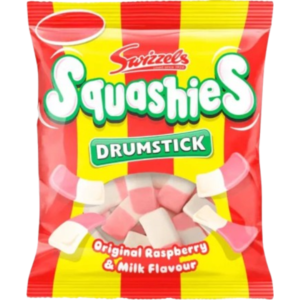 Swizzels Squashies Original Raspberry & Milk British Peg Bag 12x120g