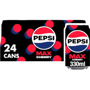 Pepsi Max Cherry British 24x330ml (Best Before March 2027)