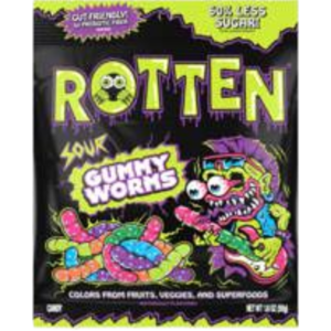 Rotten Sour Gummy Worms 8x1.8oz