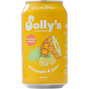 Solly's Soda Pineapple & Yuzu 24x355ml (Best Before March 10 2027)