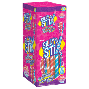 World's Silly Stix Sour Filled Straws 100