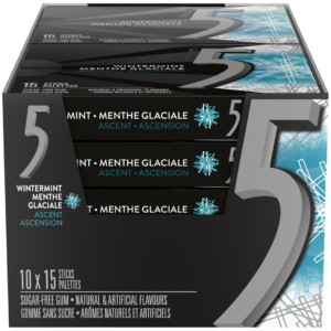 Wrigley's 5 Chewing Gum Sugar Free Wintermint Fifteen Sticks 10