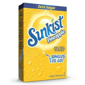 Sunkist Singles To Go Pineapple Zero Sugar 12x6