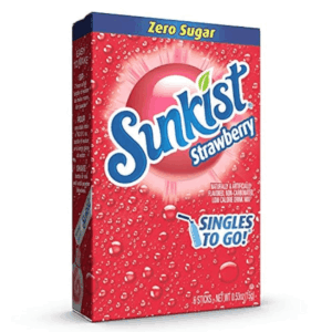 Sunkist Singles To Go Strawberry Zero Sugar 12x6