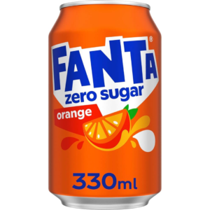 Fanta Zero Sugar Orange British 24x330ml (Best Before October 31 2026)